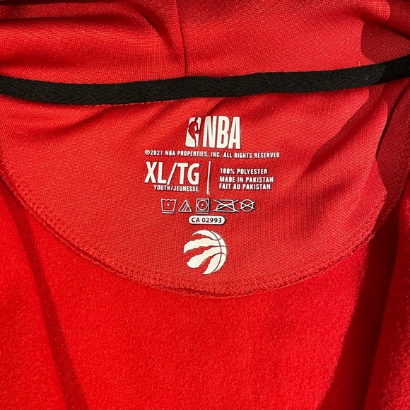Toronto Raptors Half Zip Hoodie - Boys size XL - Picture 3 of 11